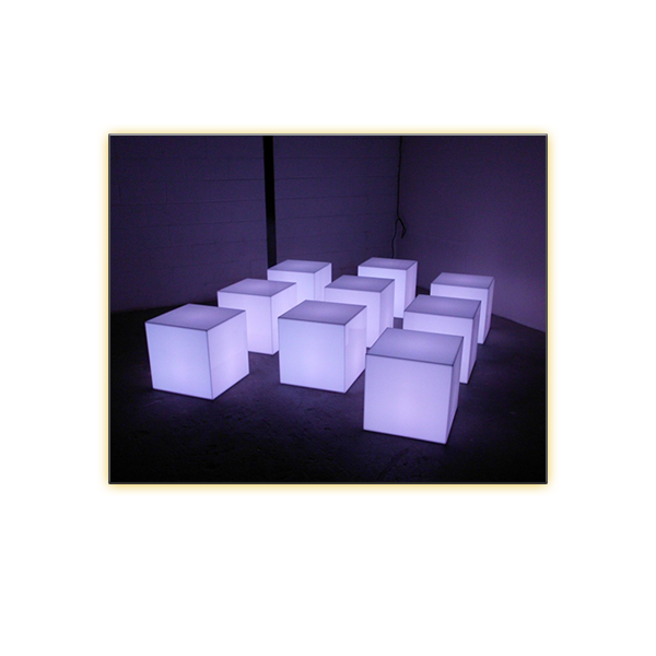 Radiance LED Cube - 18in - V-Decor Trade Show Furniture Rentals in Las Vegas