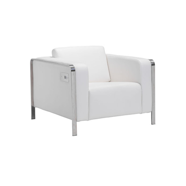 Volt USB Arm Chair - White