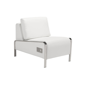 Volt USB Armless Chair - White