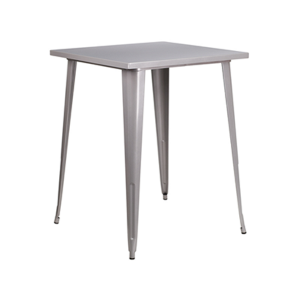 Retro Square Bar Table - Silver