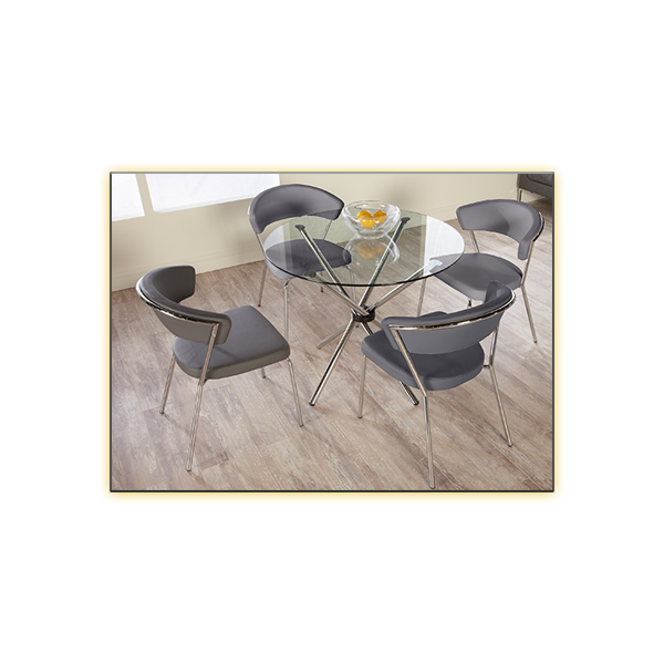 hydra 42in cafe table with draco chairs