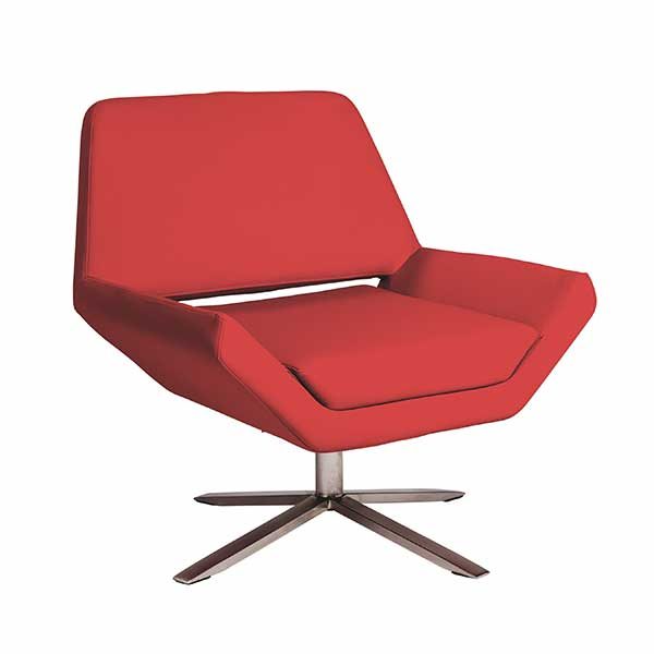 Carlotta Lounge Chair - Red - V-Decor Event Furnishings - Lounge Seating Rentals for Trade Shows or Corporate Events in Las Vegas
