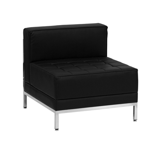 Tampa Armless Lounge Chair - Black